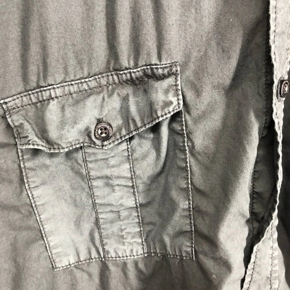 Paper Cloth Denim men’s shirt grey Large casual button down Nordstrom - Picture 6 of 6